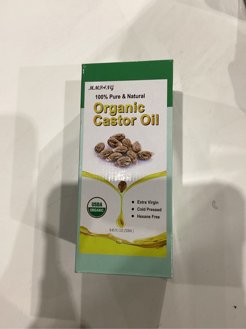 Condition photo showing New/Like New for Organic Castor Oil for Lashes Grow, Caster Oils Brow with USDA Certified 100% Pure Natural Glass Bottle, Cold Pressed, Hexane Free. Castor Oil for Hair Growth, Thicker Fuller Brows,8oz 8.00 Fl Oz