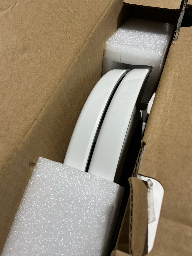 Condition photo showing As Is for American Standard 5020A65G.020 Traditional Luxury Toilet Seat, Slow-Close, Elongated Front, White White Elongated Front