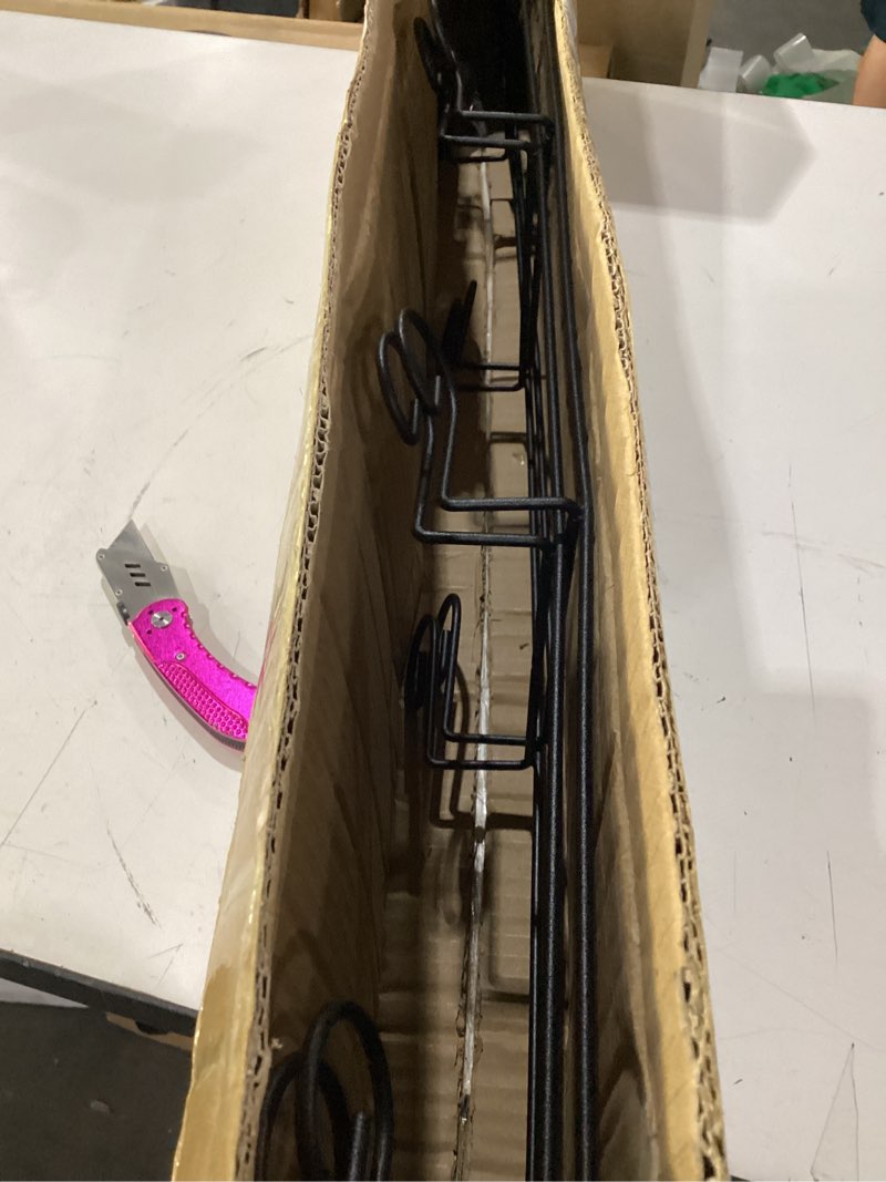 Condition photo showing Good Condition for menkxi set of 2 plate rack for wall vertical 4 tier metal wall plate holder display hanger for dishes decorative plates arts with screw fittings for collectible plates picture frames artwork(black) 4 tier black