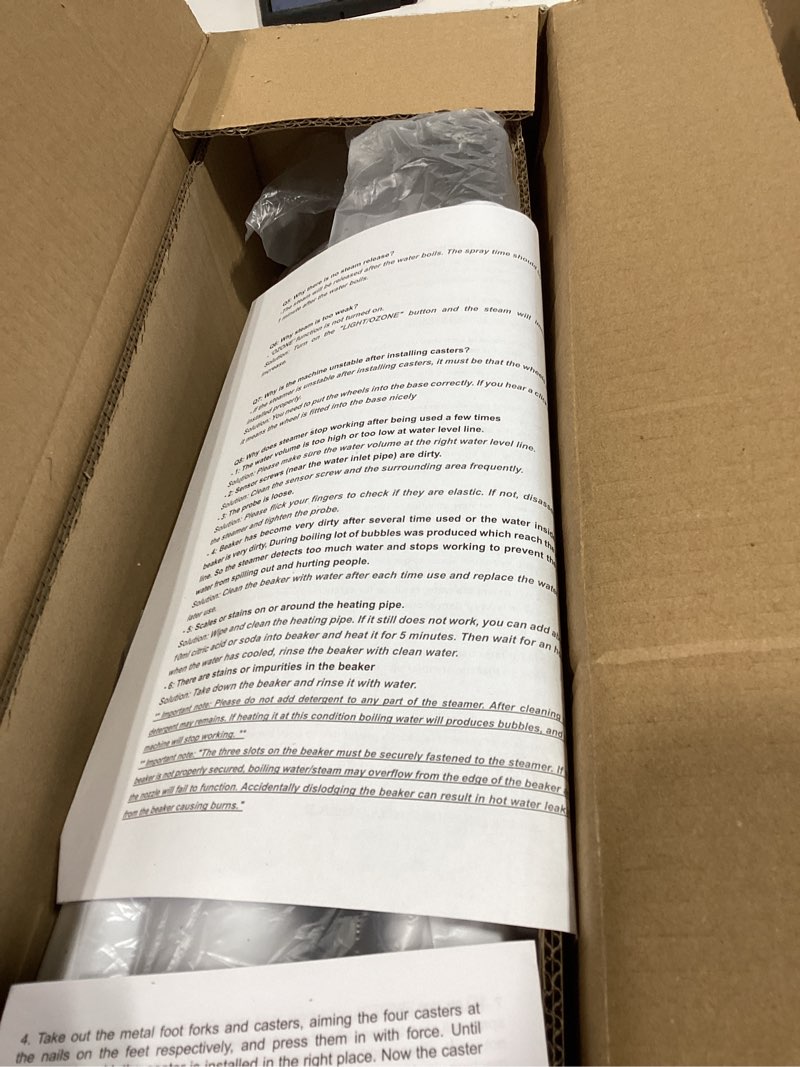 Condition photo showing New/Like New for professional facial steamer on wheels for esthetician, touch screen vaporizador facial steamer with hot mist&timer function, spa and home use