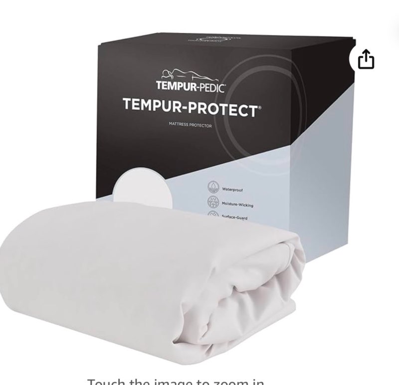 Tempur-Pedic Protect Waterproof Mattress Protector, Twin XL, White