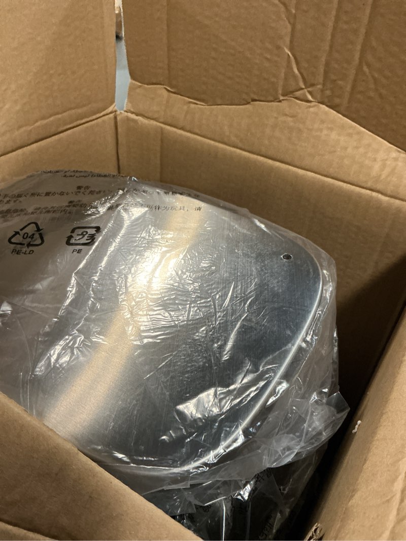 Condition photo showing Good Condition for Amazon Basics Smudge Resistant Small Rectangular Trash Can With Soft-Close Foot Pedal, Brushed Stainless Steel, 12L/3.2 Gal, 11.3x9.9x15.1 in, Satin Nickel Finish Satin Nickel Small, 12L/3.2 Gal