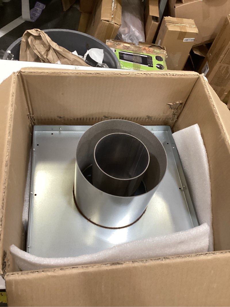 Condition photo showing Good Condition for zonon 4" x 6-5/8" direct vent horizontal square termination cap, heavy duty galvanized steel exhaust cap for fireplace, stove gas and boiler venting weather resistant