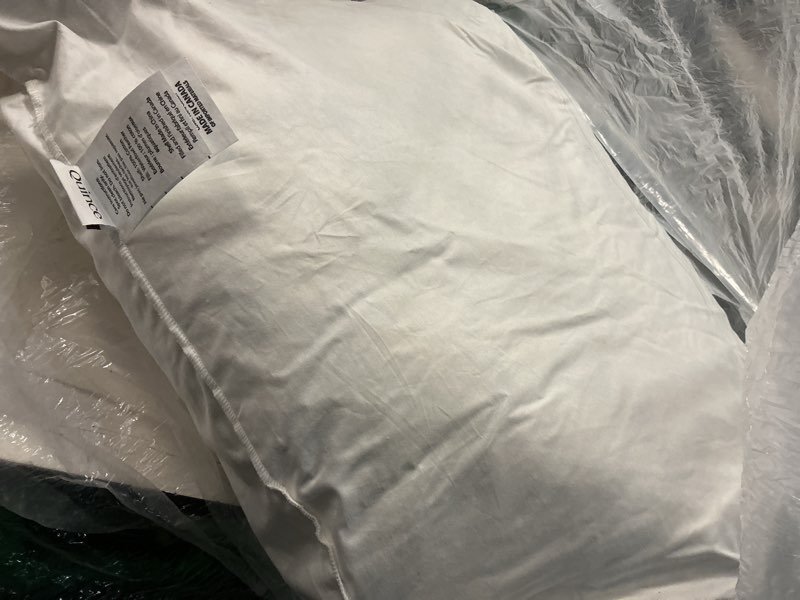 Condition photo showing Good Condition for premium feather pillow insert, 26x26, no color