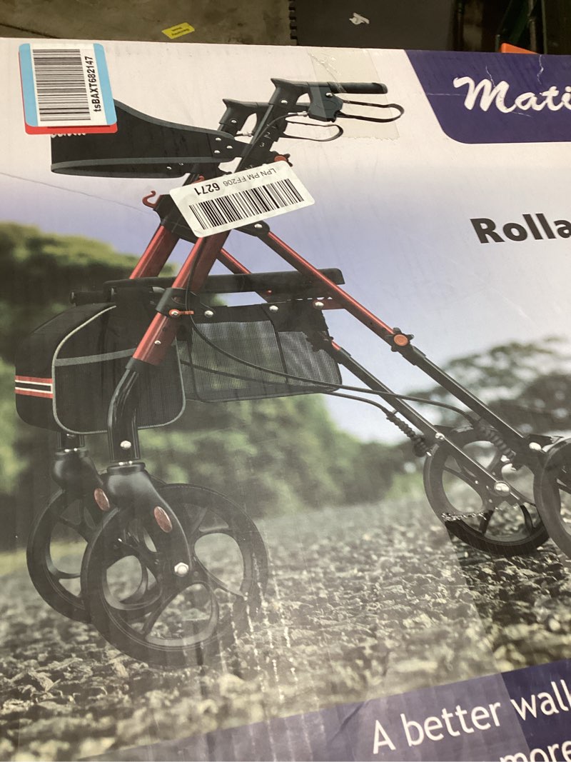 Matinal Walkers for Seniors, Rollator Walker with Seat, Walkers for Seniors with seat, 350 lb Capaci