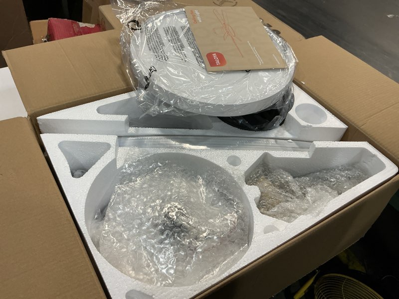 Condition photo showing New/Like New for taloya 52 inch ceiling fans with lights and remote,ultra silent low profile ceiling fan with three color temperature and dimmable light with reversible blades white gold white gold 52inch