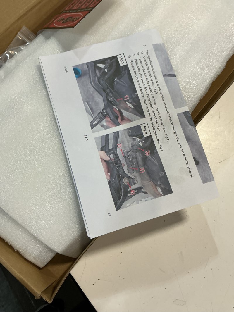 Condition photo showing Good Condition for motorcycle foot pegs fit for rebel 1100 2022 2023 2024 2025 + | rebel 1100 footrest enlarge pedal footpegs extension 2024 rebel 1100 accessories 2025 rebel 1100 accessories(rebel-black) black rebel