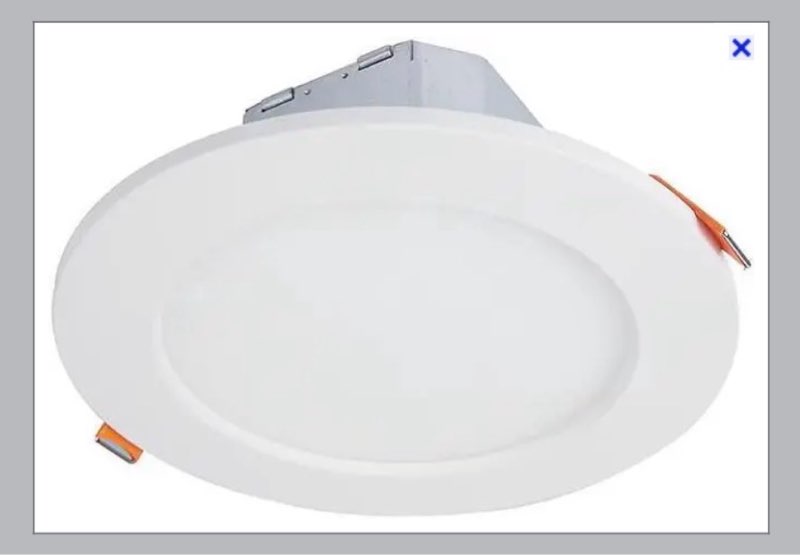 utilitech white/ black 6-in 850 -lumens switchable white round dimmable led canless wet rated recessed downlight