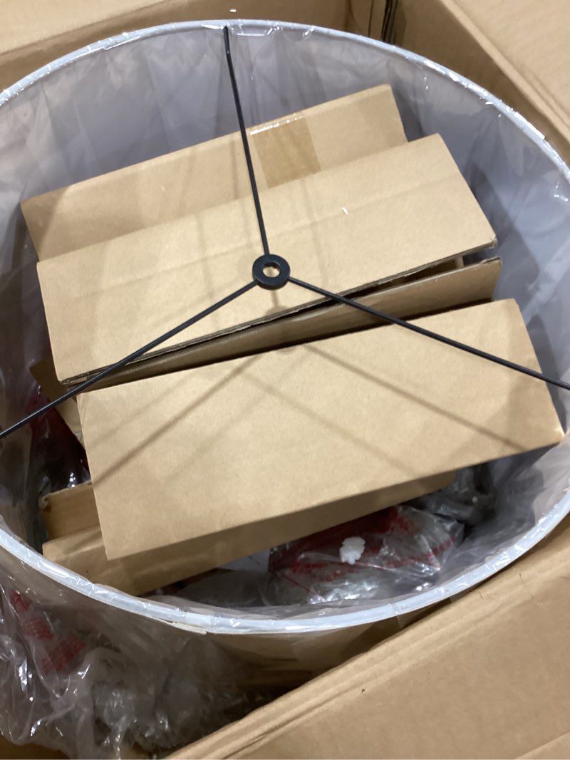 Condition photo showing Good Condition for Signature Design by Ashley Bernadate Cottage Candlestick Design Poly Floor Lamp, 3-Way Switch, Cast Resin & Fabric Drum Shade, 18" W x 18" D x 61.13" H, Whitewash