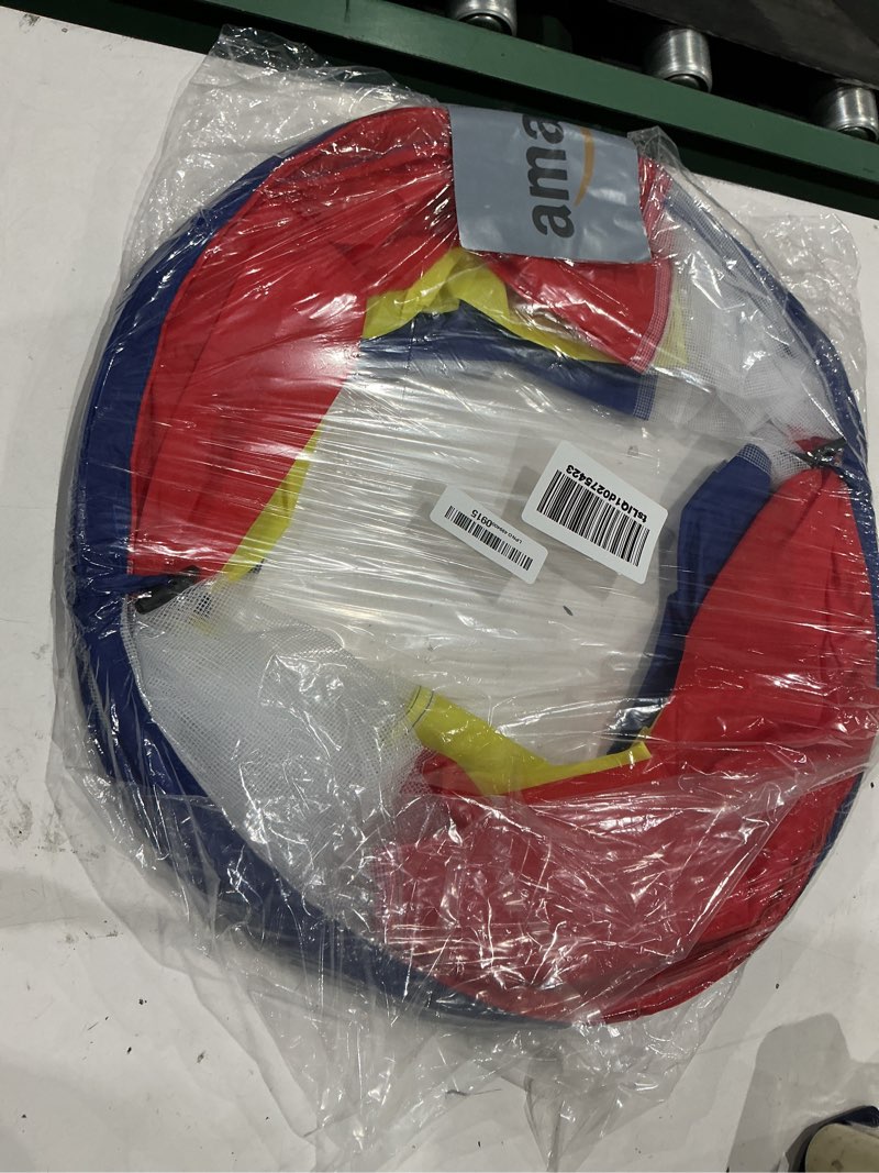 Condition photo showing Good Condition for kids play tunnel for toddlers, pop up crawl through tunnel play tent for baby infant children or dog with 2 mesh sides, kids tunnel toys or gift indoor & outdoor (colorful crawling tunnel)