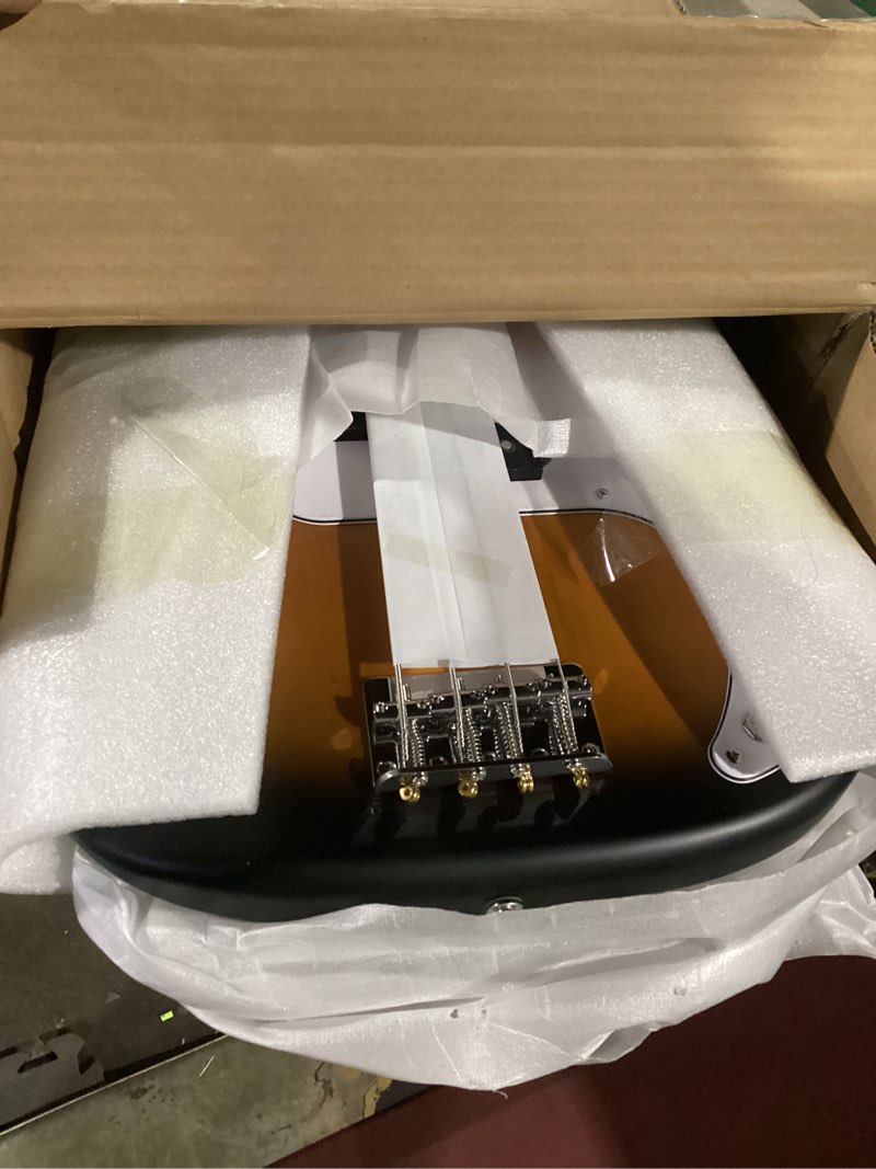 Condition photo showing As Is for Fender Squier Debut Series Stratocaster Electric Guitar, Beginner Guitar, with 2-Year Warranty, Includes Free Lessons, Black with Matte Finish