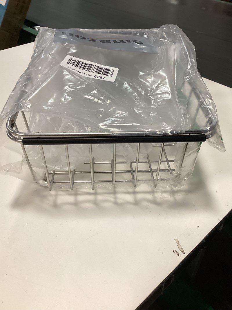 Condition photo showing Good Condition for JAQ Small Dish Drying Rack in Sink Adjustable 14.25" to 20.55", Expandable 304 Stainless Steel Metal Dish Drainer Rack Organizer with Stainless Steel Utensil Holder Over Sink Counter (for 1-2 People) 304 stainless - 9 dishes
