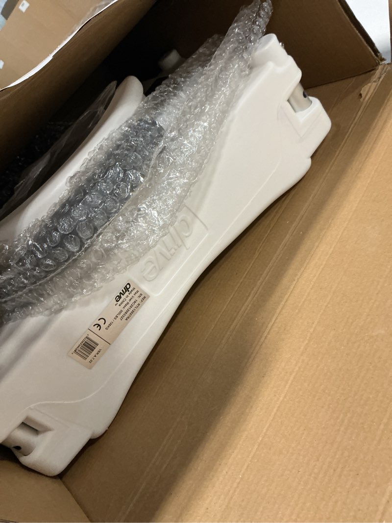 Condition photo showing Good Condition for drive medical 2-in-1 raised toilet seat with removable padded arms | raised toilet seat offers removable padded arms and secure locking attachment for standard toilets and safety