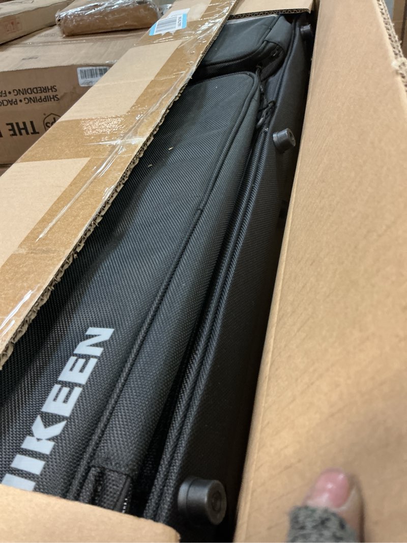Condition photo showing Good Condition for hikeen premium hard pool cue case,4 x 4 pool stick case with soft velvet lining holds 4 butts and 4 shafts with multi-front pocket for billiard accessories - adjustable shoulder straps