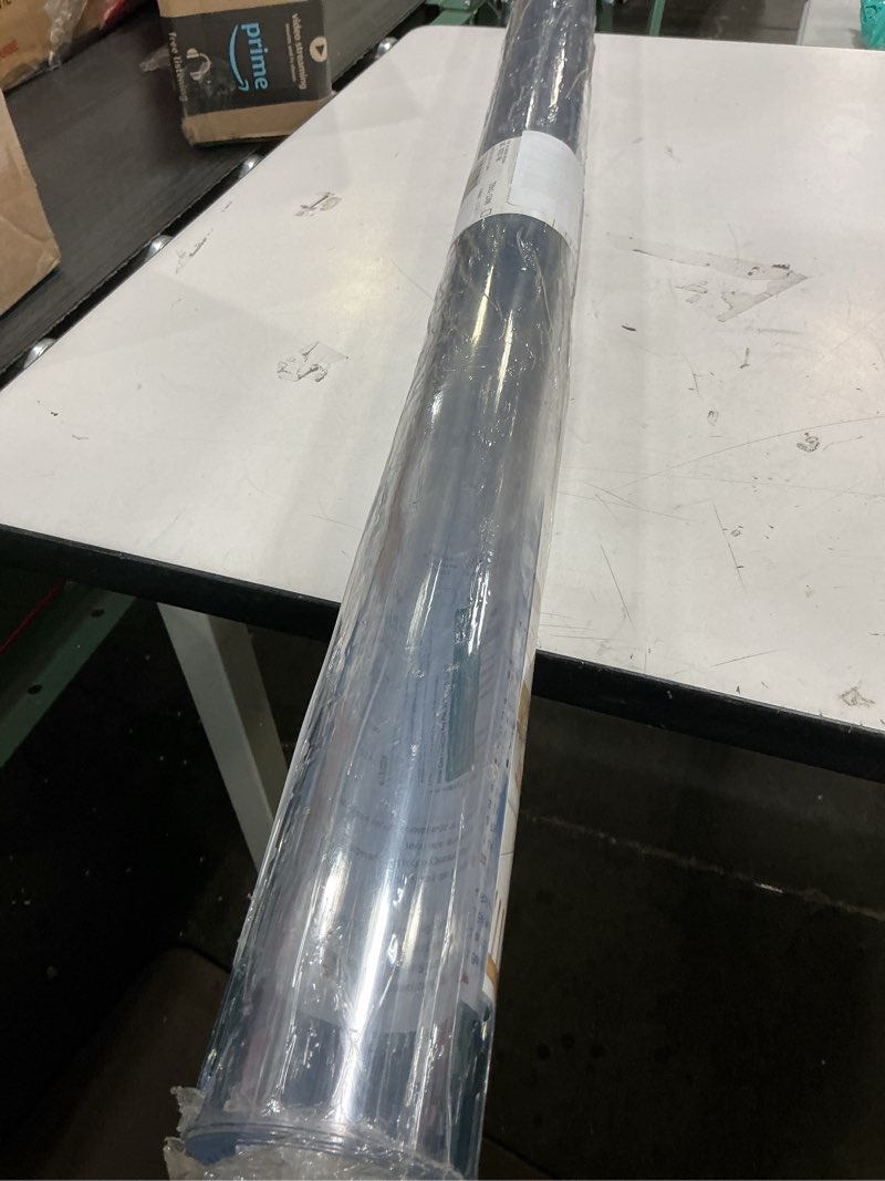 Condition photo showing New/Like New for Clear Table Protector 42 x 60 Inch, 1.5mm Thick Plastic Table Cover, Waterproof PVC Clear Table Cover Protector, Desk Protector Mat, Writing Desk Pad for Desktop, Coffee & Dining Room Table 42" x 60" (Rectangular) Crystal Clear