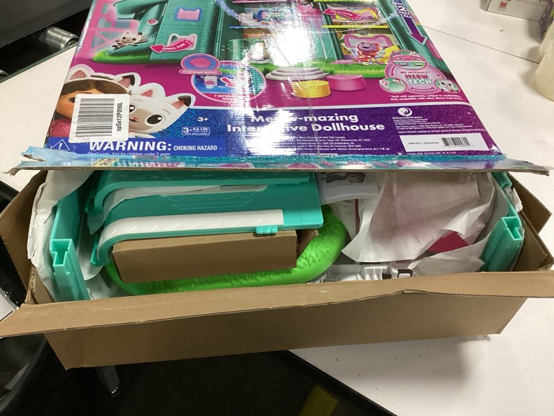 Condition photo showing Good Condition for gabby's dollhouse: the movie, meow-mazing interactive dollhouse, 7 rooms, lcd screen eyes, figures, sound fx, kids toys for girls & boys ages 3 and up movie dollhouse