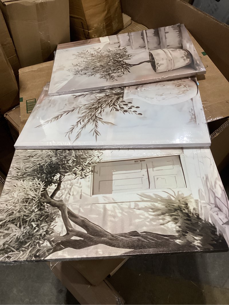 Condition photo showing Good Condition for olive tree painting, olive plant painting