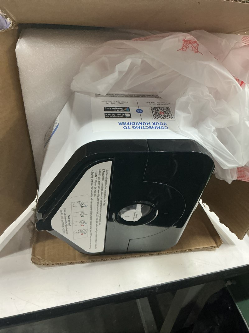 Condition photo showing Good Condition for 5Gal Smart Humidifier Large Room up to 2800ft², 1000mL/h, APP & Remote Control, 180° Auto Rotating Nozzle, 24H Timer, 60H Supersized Cool Mist Humidifiers for Whole House Home Bedroom Office Plants White