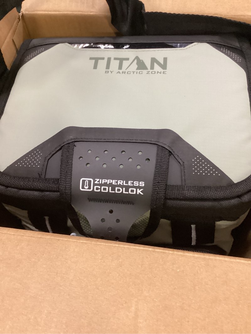 Condition photo showing Good Condition for titan by arctic zone deep freeze cooler - zipperless hardbody cooler - deep freeze insulation, hardbody liner, and smartshelf 9 can seagrass