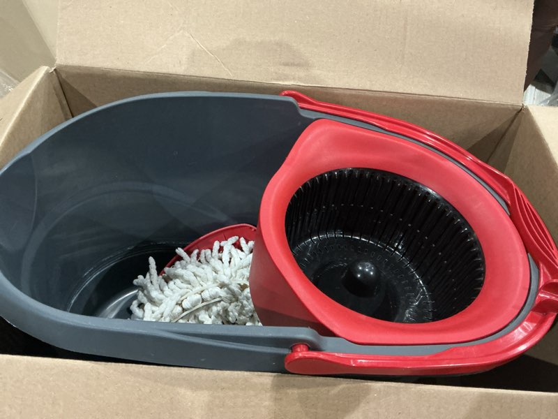 Condition photo showing As Is for o-cedar easywring microfiber spin mop with bucket system