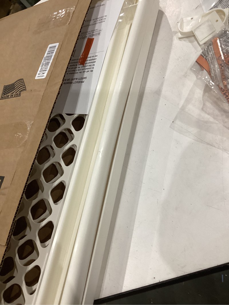 Condition photo showing Good Condition for toddleroo by north states - supergate ergo baby gate: plastic baby gate for stairs & doorways - adjustable indoor safety gate - made in usa - 26 to 42 inches wide - 26 inches tall - ivory