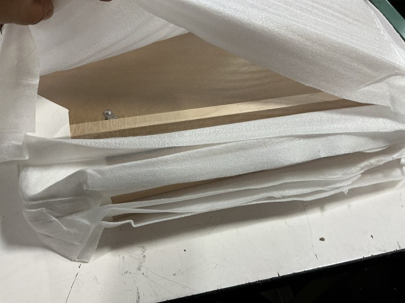 Condition photo showing New/Like New for kinlink 16x16 picture frame, natural square solid wood frames for pictures 12x12 with mat or 16x16 without mat, wall display photo frames natural wood 4 pack natural 16x16