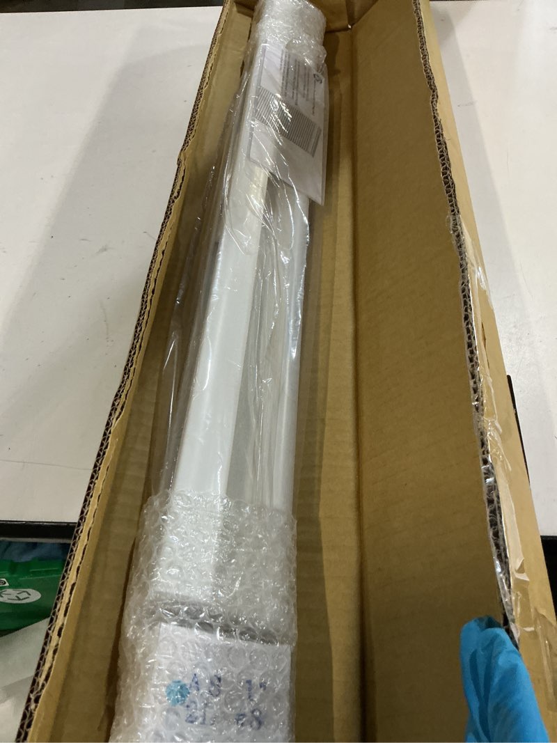 Condition photo showing New/Like New for DEZ FURNISHINGS Cordless 1" Light Filtering Cellular Shade, 28"W x 64"H, White White 28"W x 64"H