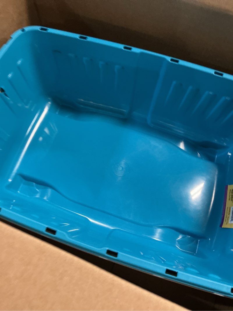 Condition photo showing Good Condition for midwest homes for pets spree travel carrier – hard-sided dog & cat carrier, small pet travel crate with handle, ventilated design, durable plastic door, easy assembly, 19-inch, blue