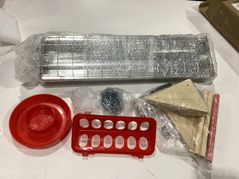 Condition photo showing New/Like New for retisee 400w large hanging chicken coop heater lamp carbon fiber chicks brooder heater 5pcs chick feeder and waterer kit with wooden perch for poultry chicks ducks quail pigeons birds