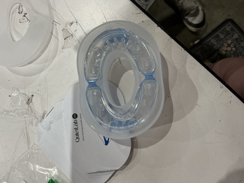 Condition photo showing As Is for quietlab pro anti-snoring mouthpiece - adjustable snoring mouth guard, orthodontist designed, no boiling required - bpa-free medical grade - designed for nighttime snoring control