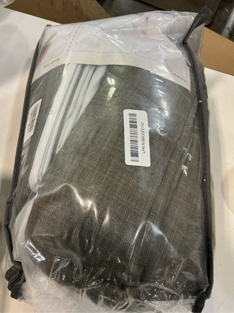 Condition photo showing Good Condition for 100% Blackout 96 Inch Linen Double Layer Curtains 2 Panels Set for Sliding Glass Doors, Memory Trained Pinch Pleated Chocolate Tart Insulated Sound Dampening Modern Windows Drapes 40x96 Inches Length Chocolate Tart 40"W x 96"L (Pack of 2)