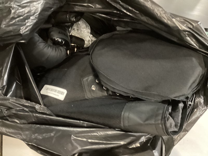 Condition photo showing As Is for Punching Bag for Adults, 4ft Heavy Boxing Bag Set with 12 OZ Gloves for MMA Karate Kickboxing Boxing - Unfilled 1.Black