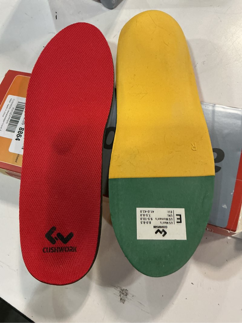 Condition photo showing As Is for Metatarsalgia Insoles for Ball of Foot Pain,Morton's Neuroma,Arch Supports Insoles,Orthotic Insoles,Men Women Shoe Insert for Metatarsal,Foot Pain Relief E(Men's 8-8.5 / Women's 9.5-10)--270mm Mixed (Red) Shoe Insoles