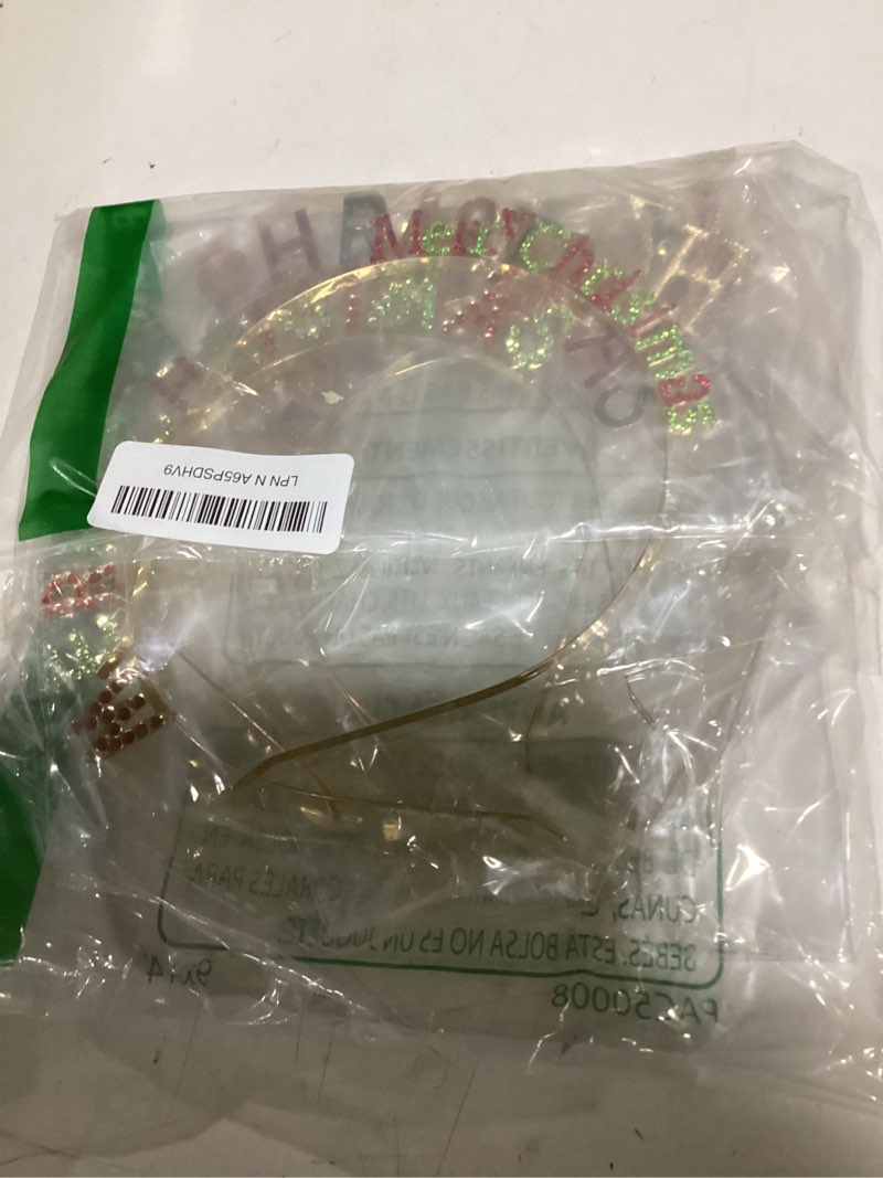 Yunlly 6 Pcs Christmas Rhinestone Headbands for Women Merry Christmas Rhinestone Headbands Crystal H