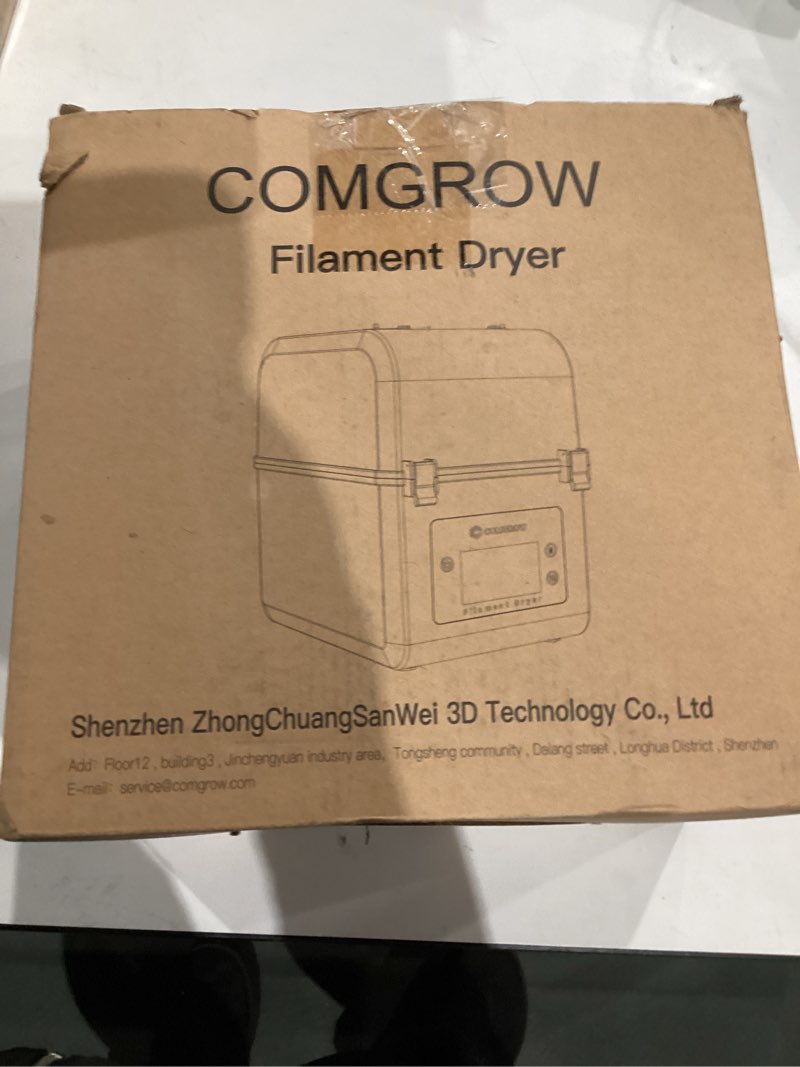 Condition photo showing New/Like New for Comgrow 3D Printer Filament Dryer Box, Comgrow 3D Filament Storages, Keeping Filaments Dry During 3D Printing, Compatible with 1.75mm/2.85mm PLA ABS Material, Filament Dehydrator, Spool Holder Transparent 2 kg
