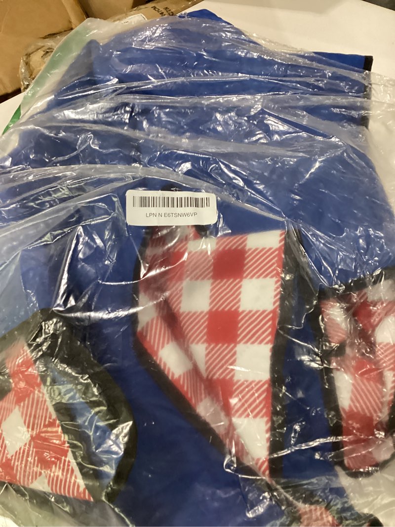 Condition photo showing As Is for zaze picnic blanket extra large waterproof, 80''x80''checkered picnic blankets beach, outdoor, camping on grass accessories couple ideas wedding registry gifts (red and white)