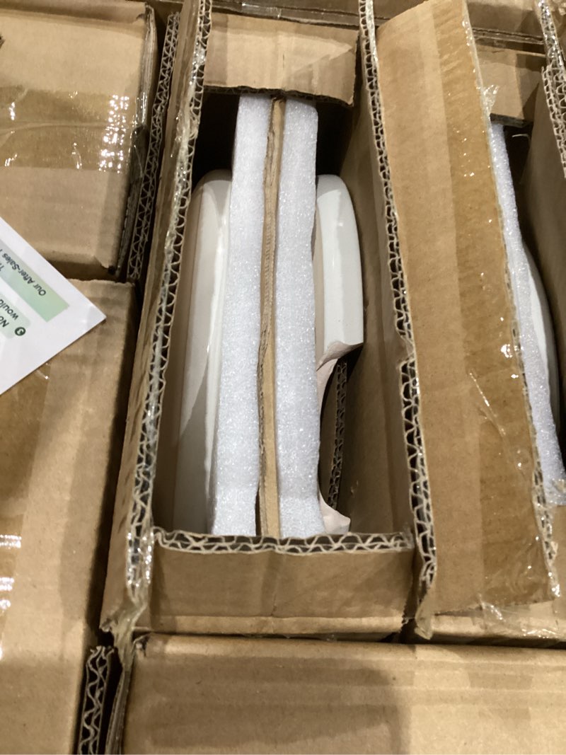 Condition photo showing As Is for HaWare Stoneware Dinnerware Sets, 24-Piece Plates and Bowls Set for 8, Dishes Set for Home Restaurant, Speckled Milky White Speckled Milky White 24pcs for 8