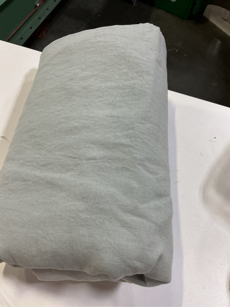 Condition photo showing Good Condition for european linen duvet cover, king/cal king, mist