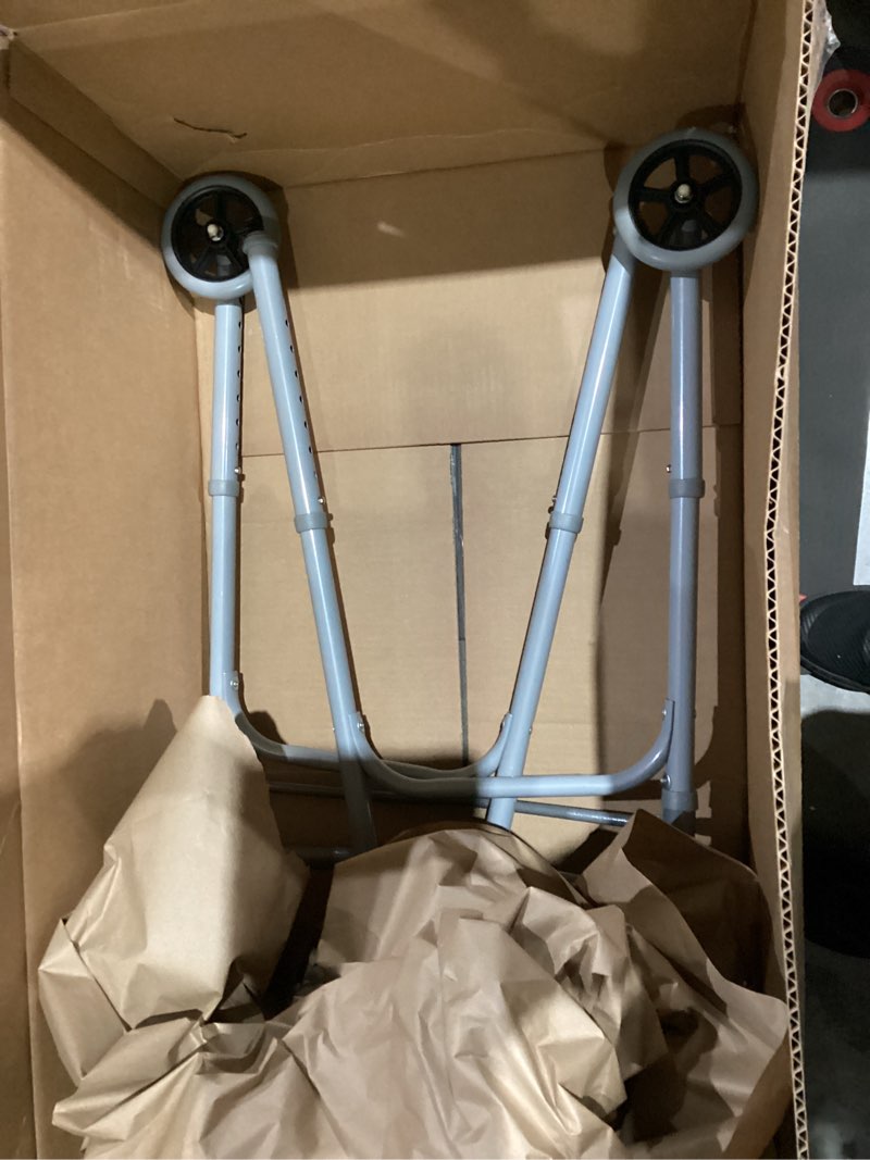 Condition photo showing Good Condition for medline lightweight junior/lower height folding walker with 5” wheels steel