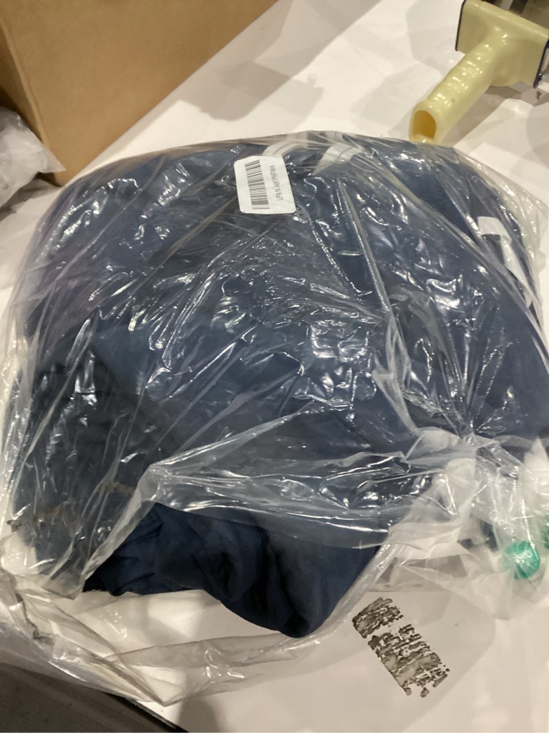 Condition photo showing As Is for Bedsure Navy Duvet Cover King Size - 3 Pieces Prewashed Cotton-Like Polyester Extra Soft Bedding Set, Includes 1 Duvet Cover 104x90 Inches with Zipper Closure & 2 Pillow Shams, Comforter Not Included 05 - Navy (No Comforter) King (104" x 90")