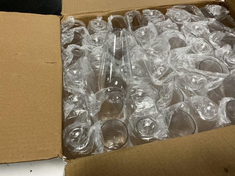 Condition photo showing Good Condition for munfix 48 pack stemless plastic champagne flutes disposable 9 oz clear plastic toasting glasses shatterproof recyclable and bpa-free