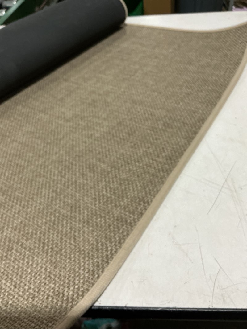 Condition photo showing Good Condition for 6ft natural jute hallway runner rug non slip washable, rubber backed long khaki indoor entryway runner, absorbent kitchen carpet sink rug khaki 2'4" x 6' (rectangular)