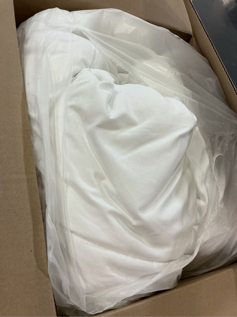 Condition photo showing As Is for bedsure comforter duvet insert - quilted comforters king size, all season duvet, gentlesoft down alternative bedding blanket, with 8 tabs, gifts for women/men, white, king 90 x 102 inches white king