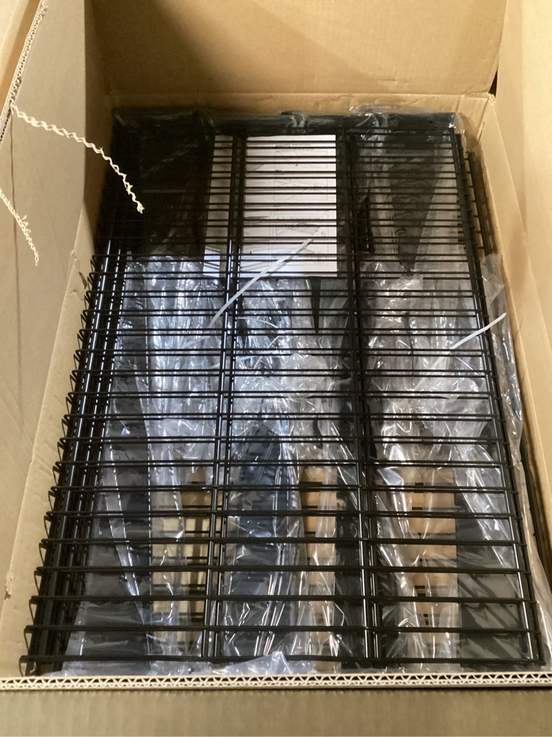 Condition photo showing New/Like New for 4 pcak slatwall shelves 24x16.5 inch, heavy duty metal slat wall wire shelf for retail, garage, home storage, universal slatwall accessories (4pc, black)