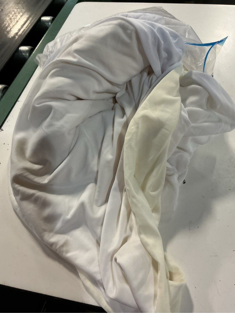 Condition photo showing Good Condition for double color arch backdrop cover set of 3 - 6ft/6.6ft/7.2ft wedding spandex fitted covers for round top arch - baby party birthday banquet shower (white+cream) 6ft+6.6ft+7.2ft white+crean