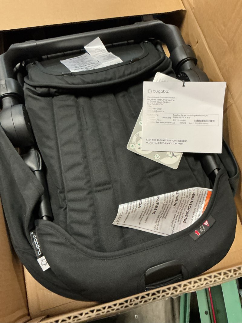 Condition photo showing Good Condition for bugaboo kangaroo sibling seat for second child, midnight black