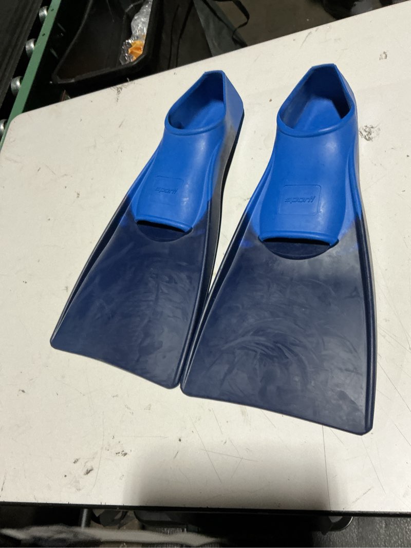Condition photo showing Good Condition for Sporti Adult-Kids Swim Fins for Pool Lap Swimming - Long Floating Fins for Swimming & Snorkeling - Swim Flippers for Training M 13-14 / W 14-15 Navy-Blue