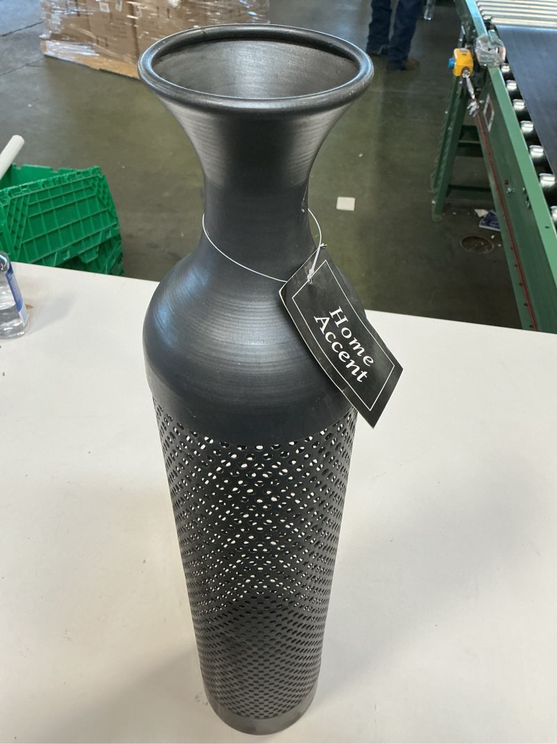 Home Accent Metal Vase, 2 Feet Tall 