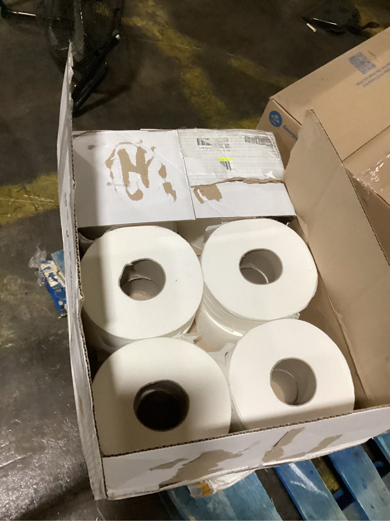 Condition photo showing Good Condition for amazoncommercial 2-ply white jumbo roll toilet paper, 9 in, septic safe, compatible with universal dispensers, fsc certified, 1000 feet per roll (pack of 12)