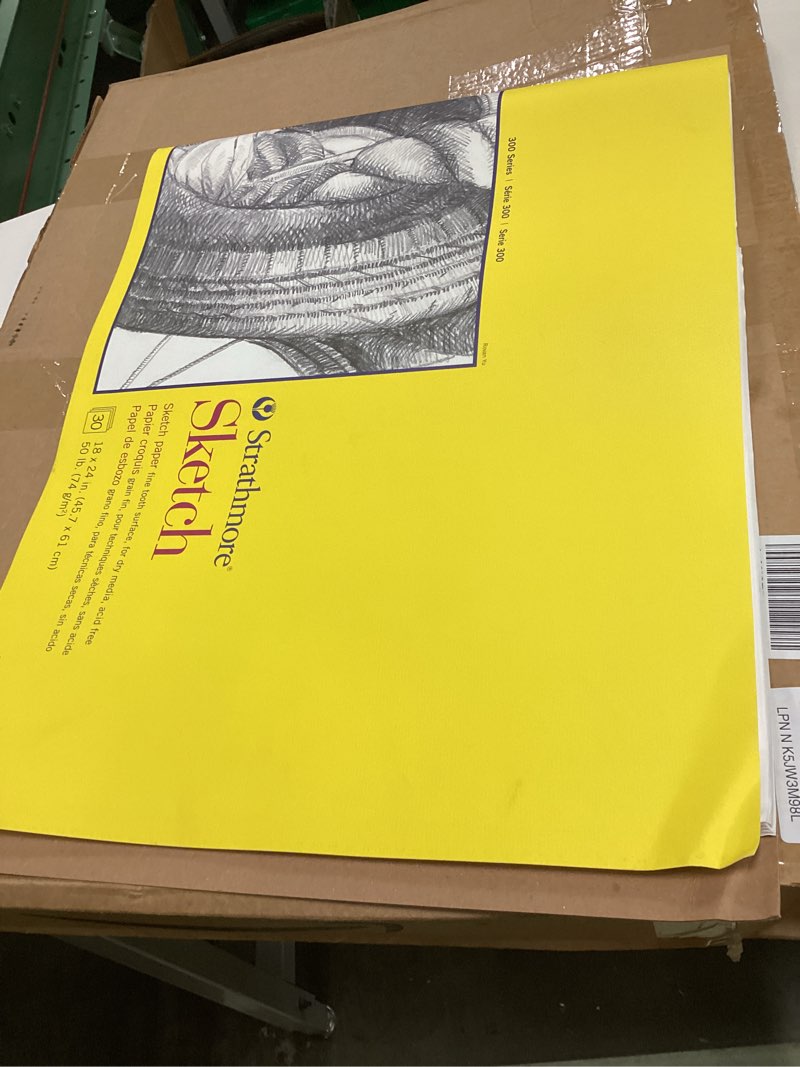 Condition photo showing Good Condition for strathmore 300 series sketch pad, 18x24 inch, 30 sheets, side wire - artist sketchbook for drawing, illustration, art class students 18x24 inch pad